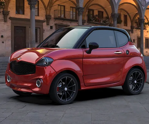 voiture sans permis rouge à Azay-sur-Thouet dans les Deux-Sèvres 79